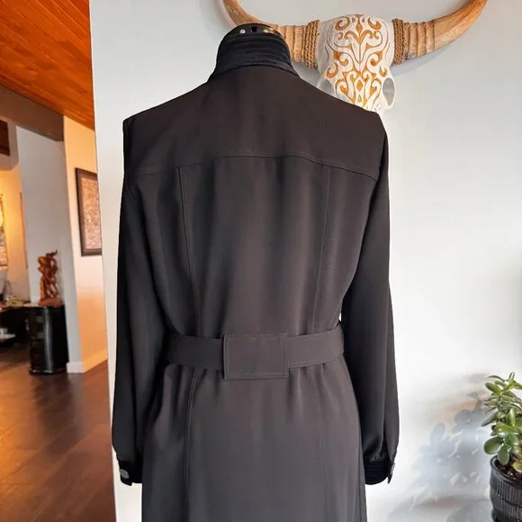 The Kooples - Marta belted velvet trim dress - Picture 5 of 11